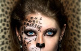 El maquillaje de leopardo es la tendencia para la fiesta de Halloween.